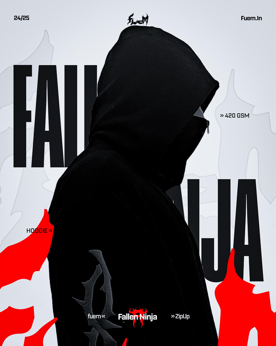 Fallen Ninja - Zip Up